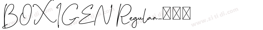 BOXIGEN Regular字体转换